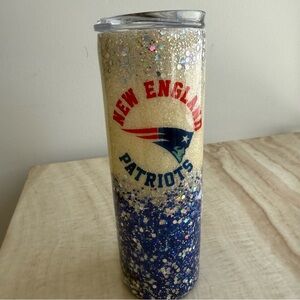 New England Patriots Glitter Tumbler